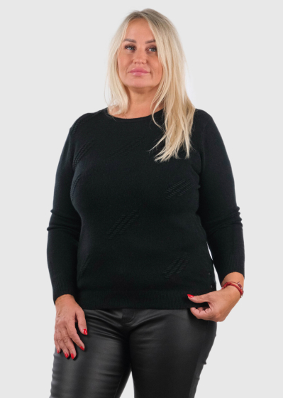 Ilayda черный свитер Большого размера