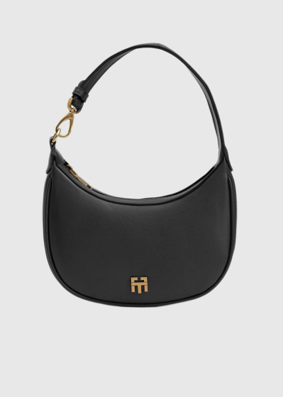 Черная сумка через плечо на молнии