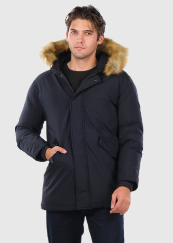 Estevan dark blue men's parka