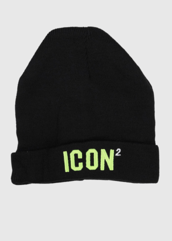 Icon black hat with a logo