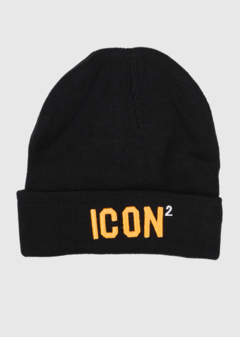 Icon черная шапка с логотипом