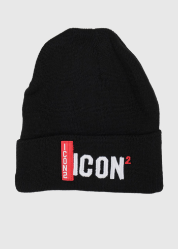 Icon black hat with a logo