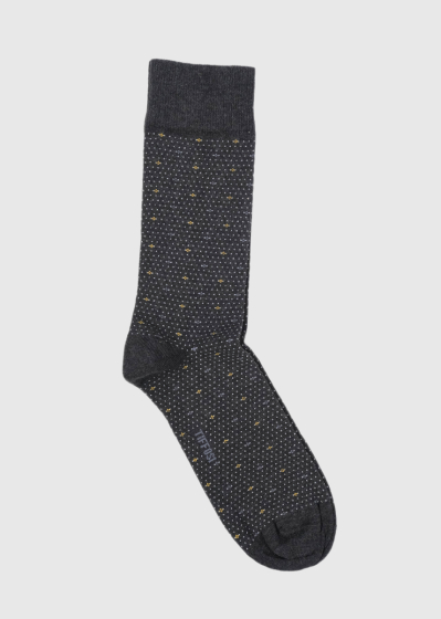 Dark grey men's printed socks