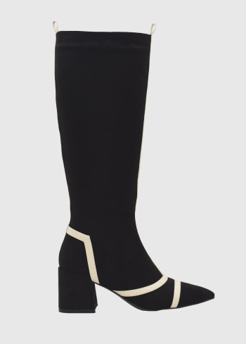 AZAREY black womens boots with inserts