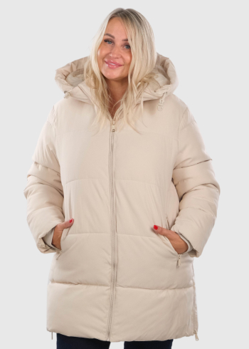 Iola Plus Size beige women's jacket 