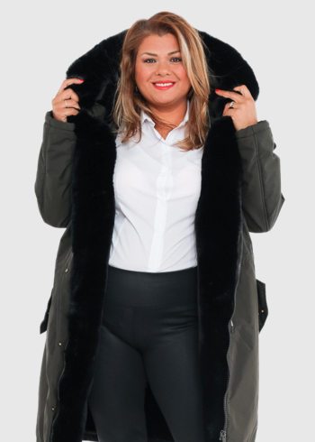 Inari Plus Size khaki jacket