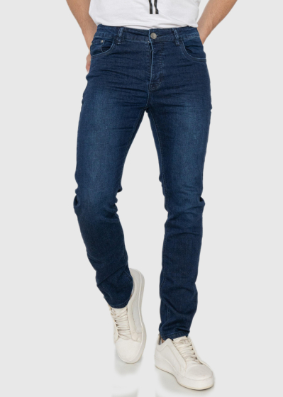 Slim Fit темно-синие мужские джинсы