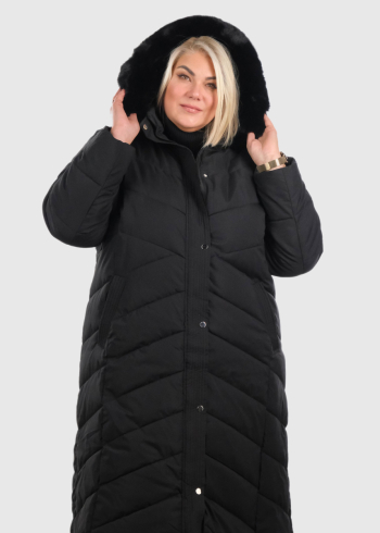 Jennet Plus Size black long jacket