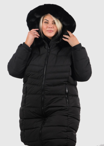 Jale Plus Size black warm jacket