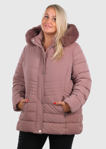 Jeannette Plus Size dark pink women's jacket