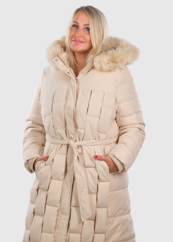 Janet Plus Size beige elongated jacket