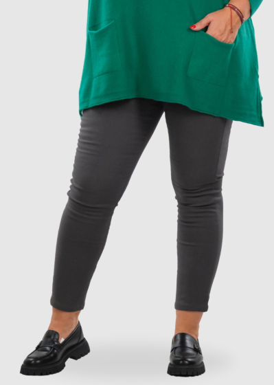 Jala темно-серые брюки Больших Размеров с утеплителем