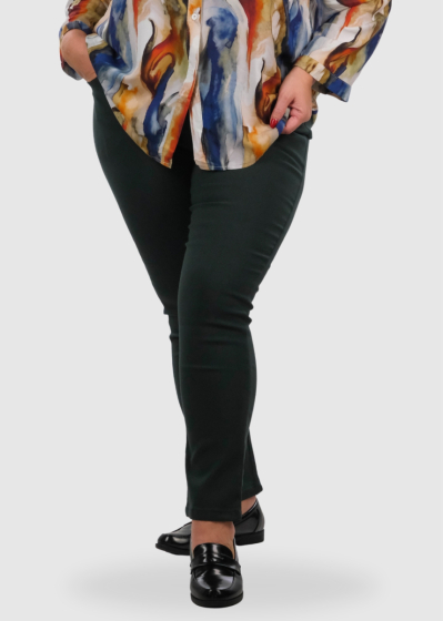 Jade Plus Size dark green pants