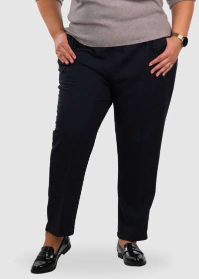 Jolina Classic Plus Size dark blue pants