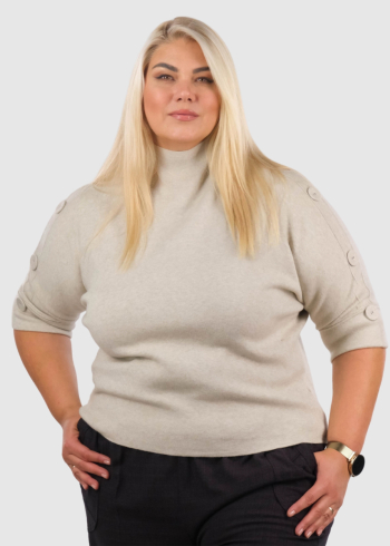 Jozefína Plus Size beige women's sweater