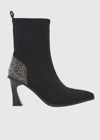 AZAREY black boots with rhinestones