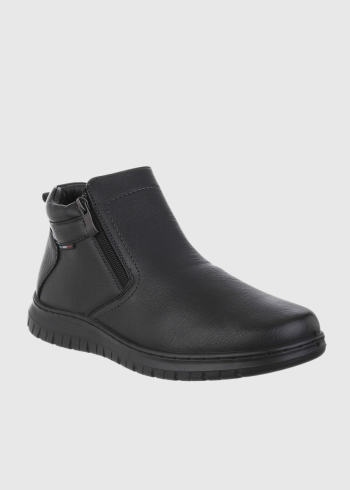 Firuz black side zip boots
