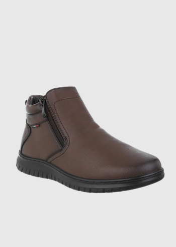 Firuz brown side zip boots