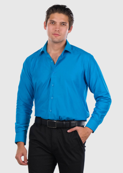 Ferris Regular Fit blue mens shirt