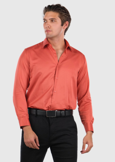 Ferris Regular Fit orange mens shirt