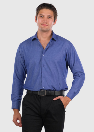 Firas Regular Fit blue mens shirt