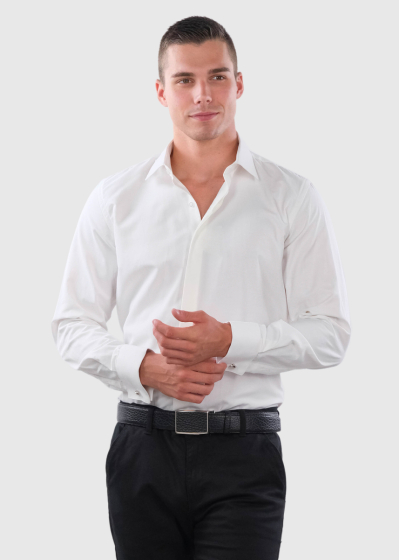 Ferenc белая приталенная рубашка
