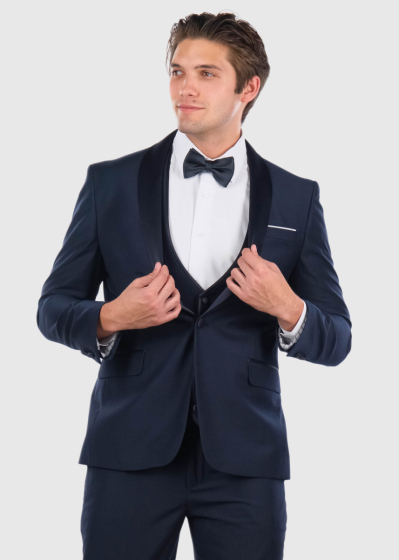 Gleb Slim Fit dark blue suit