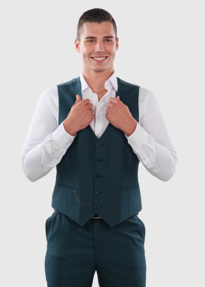 Grell темно-зеленая классическая жилетка с цепочкой