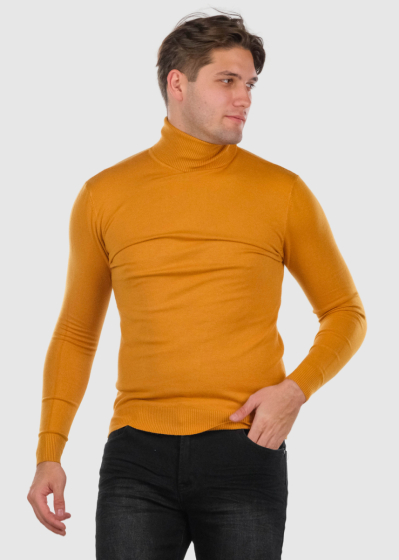 Sergio yellow men's turtleneck