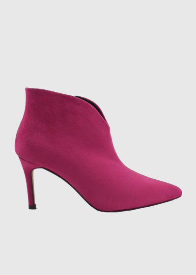 AZAREY pink short pointed toe boots