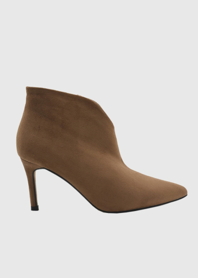 AZAREY brown short pointed toe boots