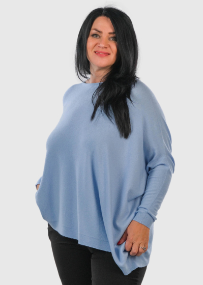 Lila Plus Size light blue women's sweater