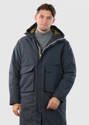 Larsen pelēka vīriešu gara jaka