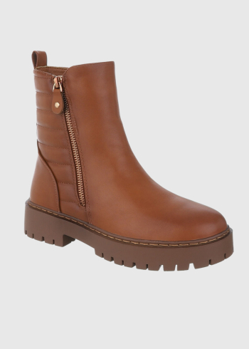 Leanne brown side zip boots