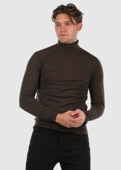 Sergio khaki men's turtleneck