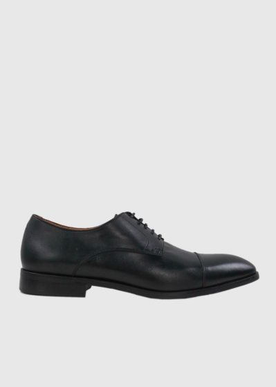 Lusin black leather men's shoes