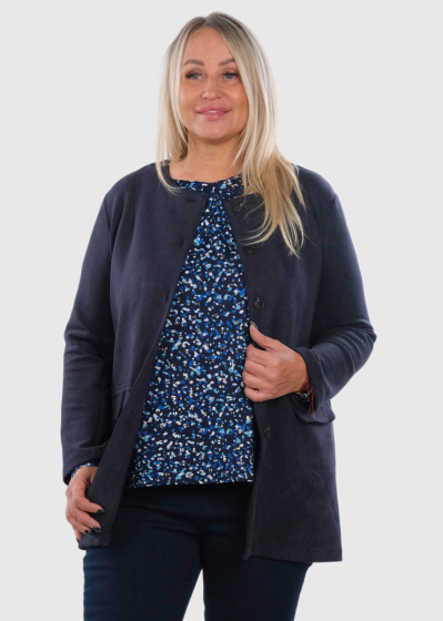 Liene Plus Size dark blue blazer