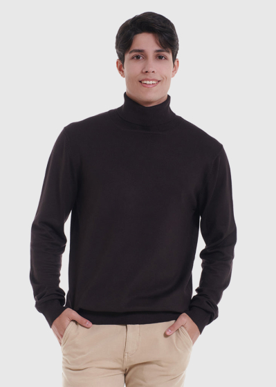 Laurentiu dark brown men's turtleneck