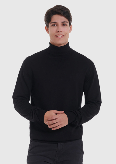 Laurentiu black men's turtleneck