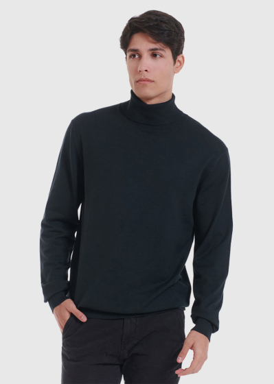 Laurentiu dark green men's turtleneck