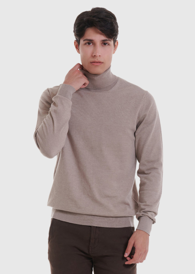 Laurentiu beige men's turtleneck