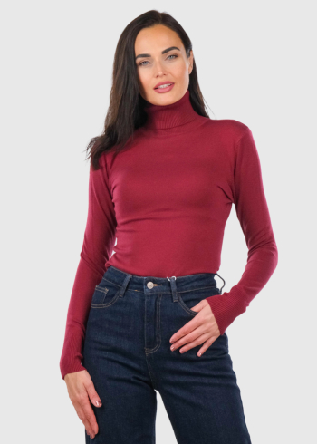 Perla bordo women's turtleneck
