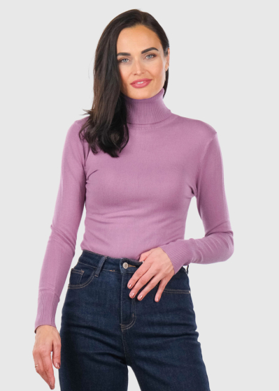Perla light purple women's turtleneck