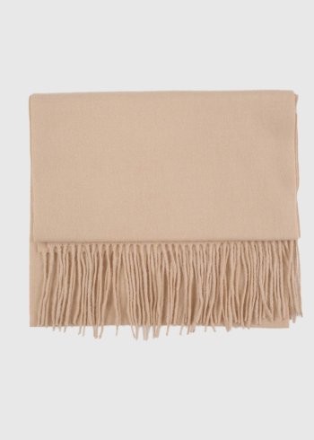 Harli beige fringed scarf