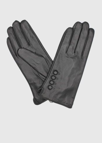 Madel black leather gloves