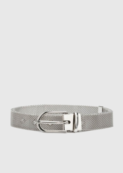 Silver-colored women's belt