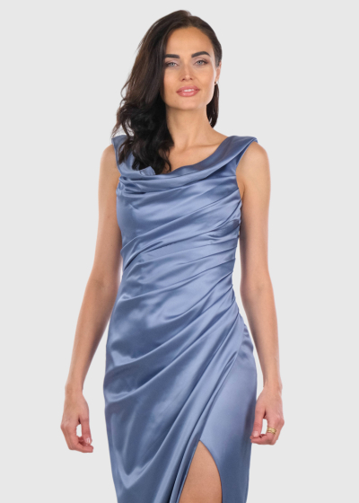 Zeliha blue fitting evening dress