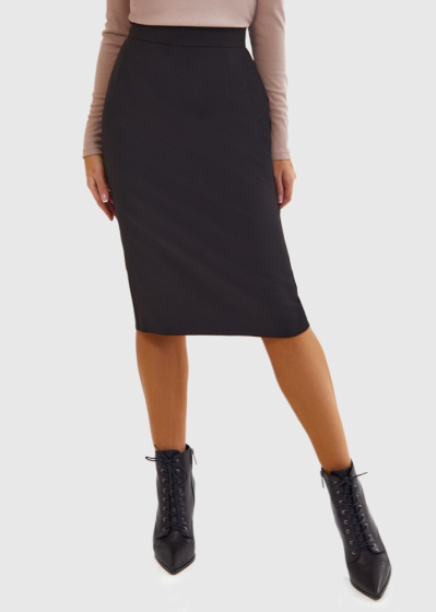 Black bodycon pencil skirt