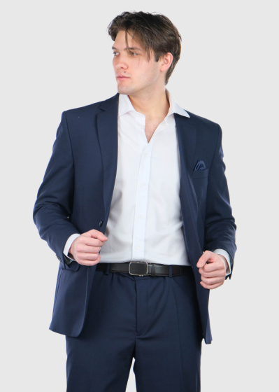 Raul Regular Fit blue woolen men's suit