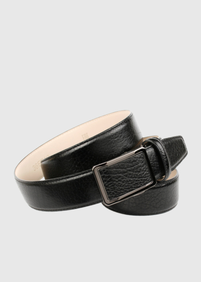 Black leather belt